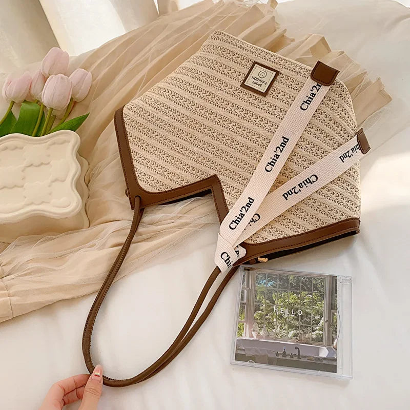 Handmade Straw Shoulder Bag