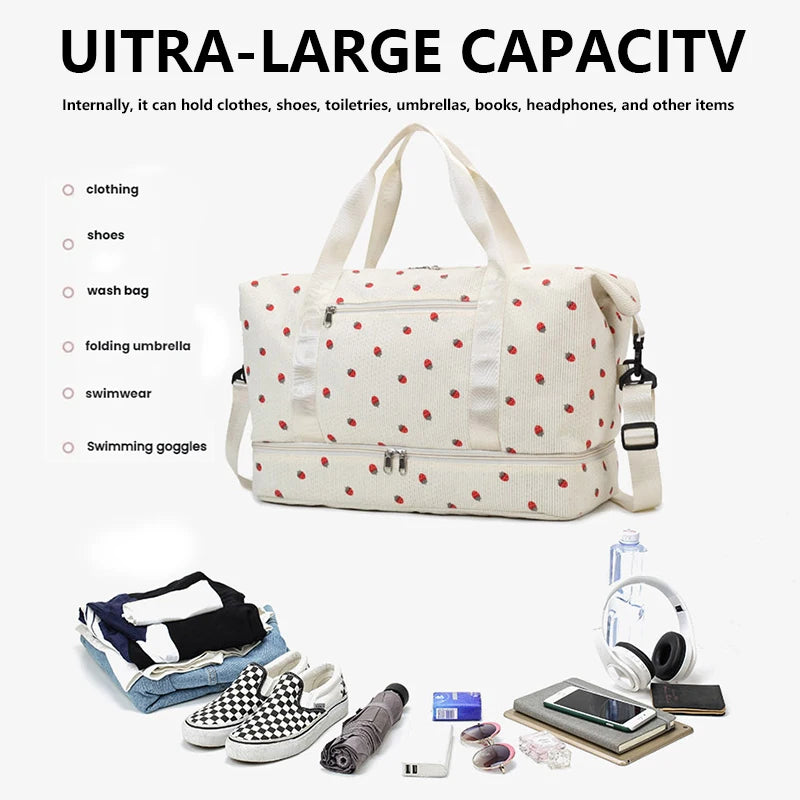 Corduroy Travel Duffel Bag