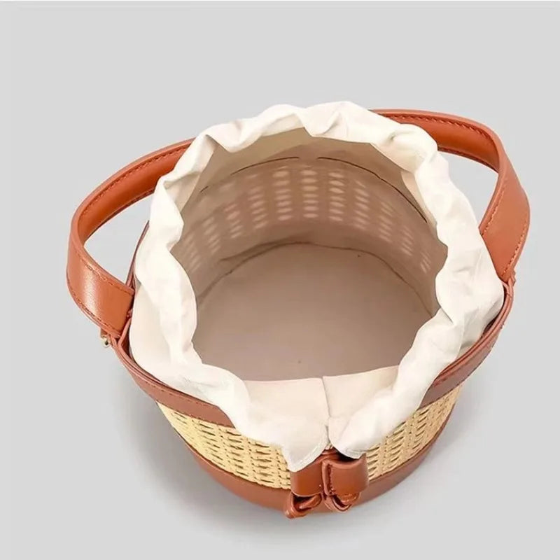 Woven Bucket Beach Bag