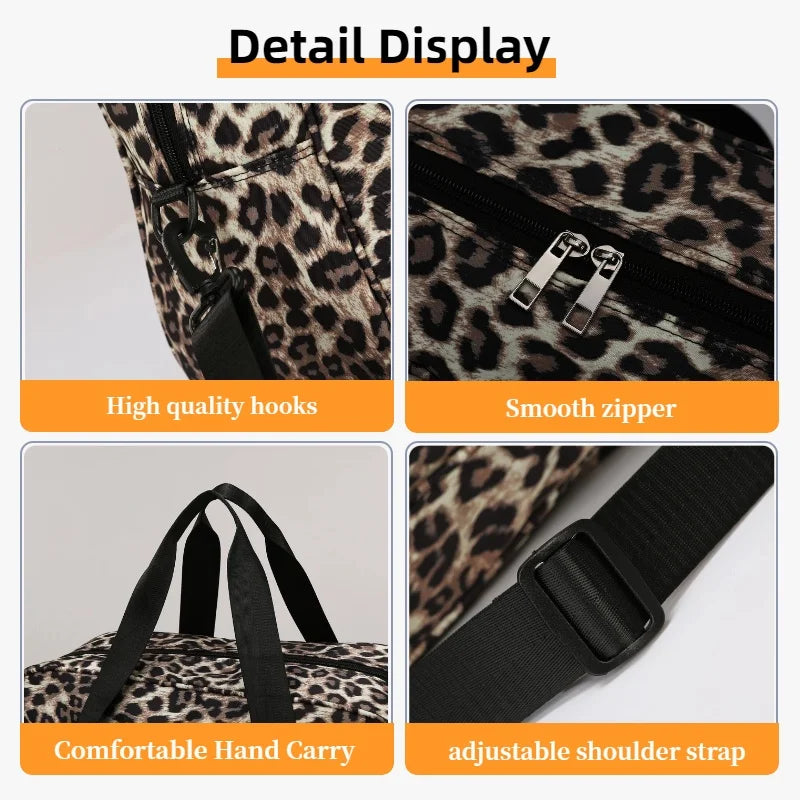 Leopard Print Travel Tote
