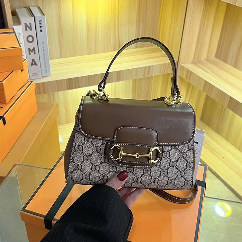 Colorblock Saddle Crossbody Bag