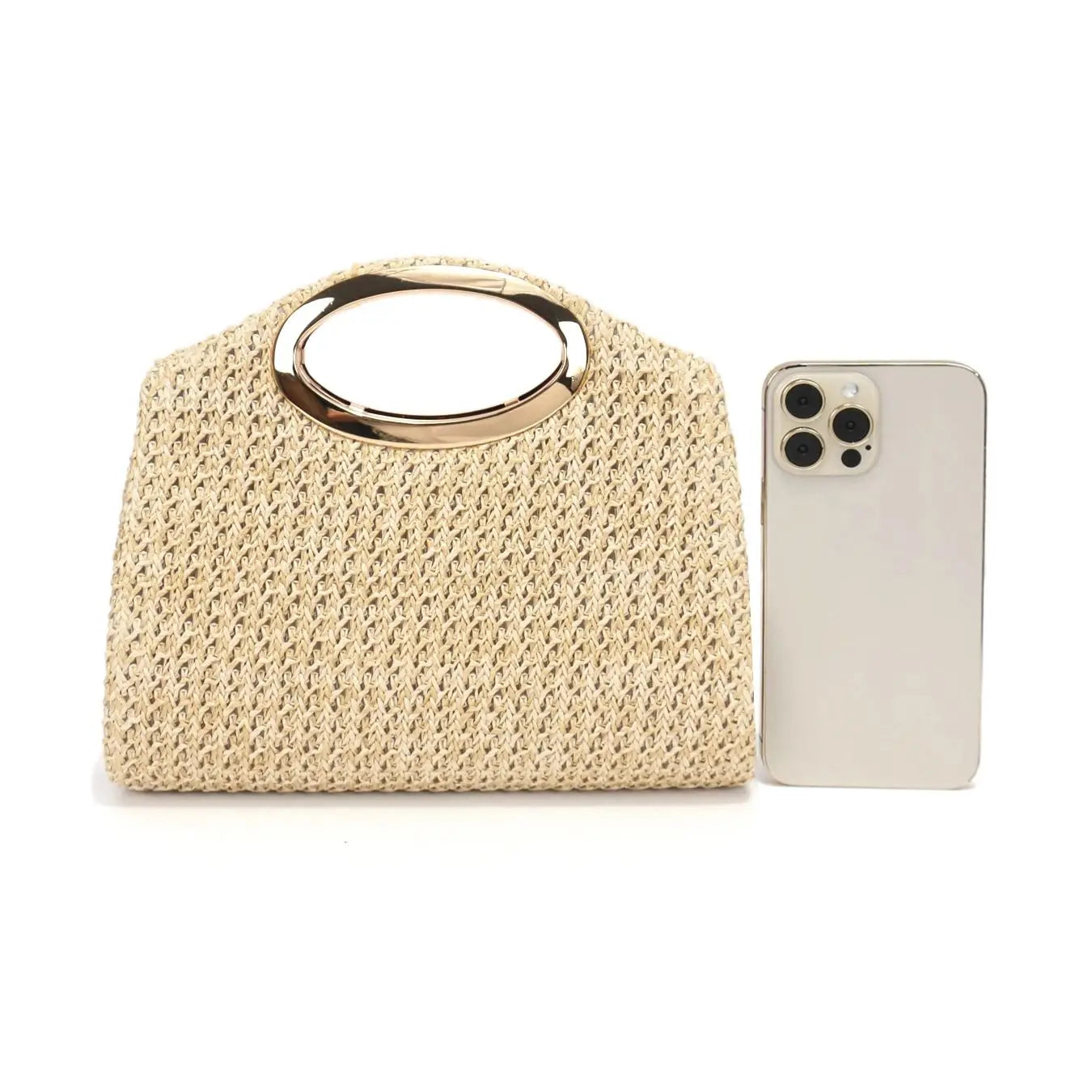 Pearl Straw Envelope Bag