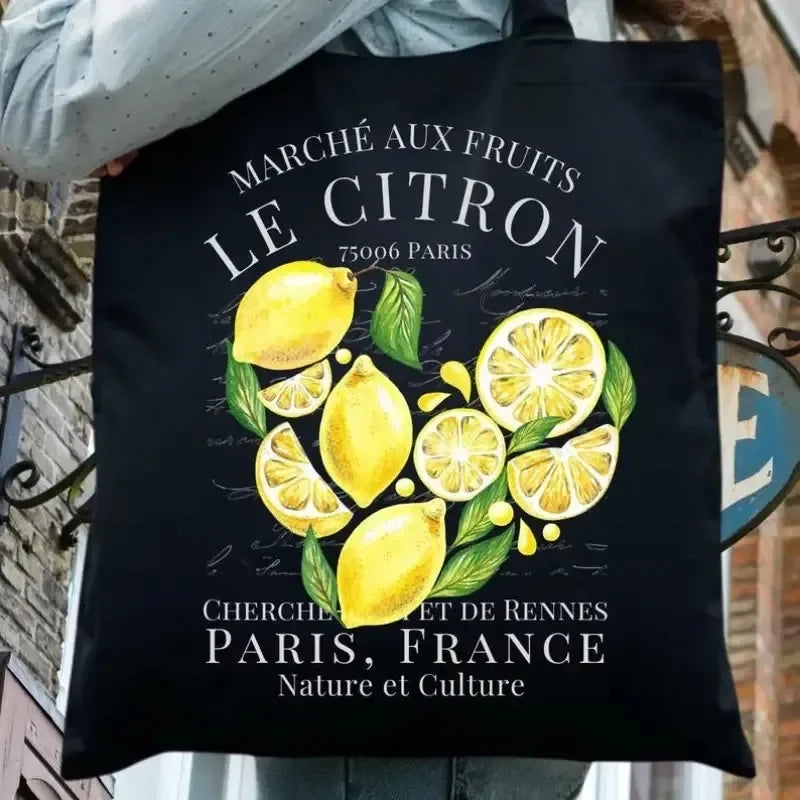 Lemon Canvas Tote Bag