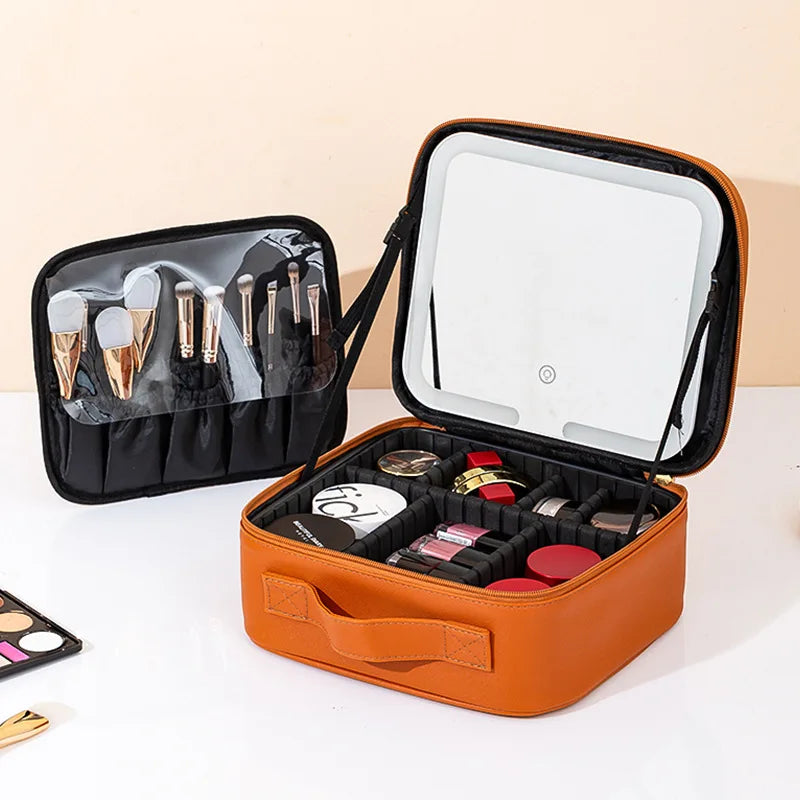 LED Mirror Makeup Case