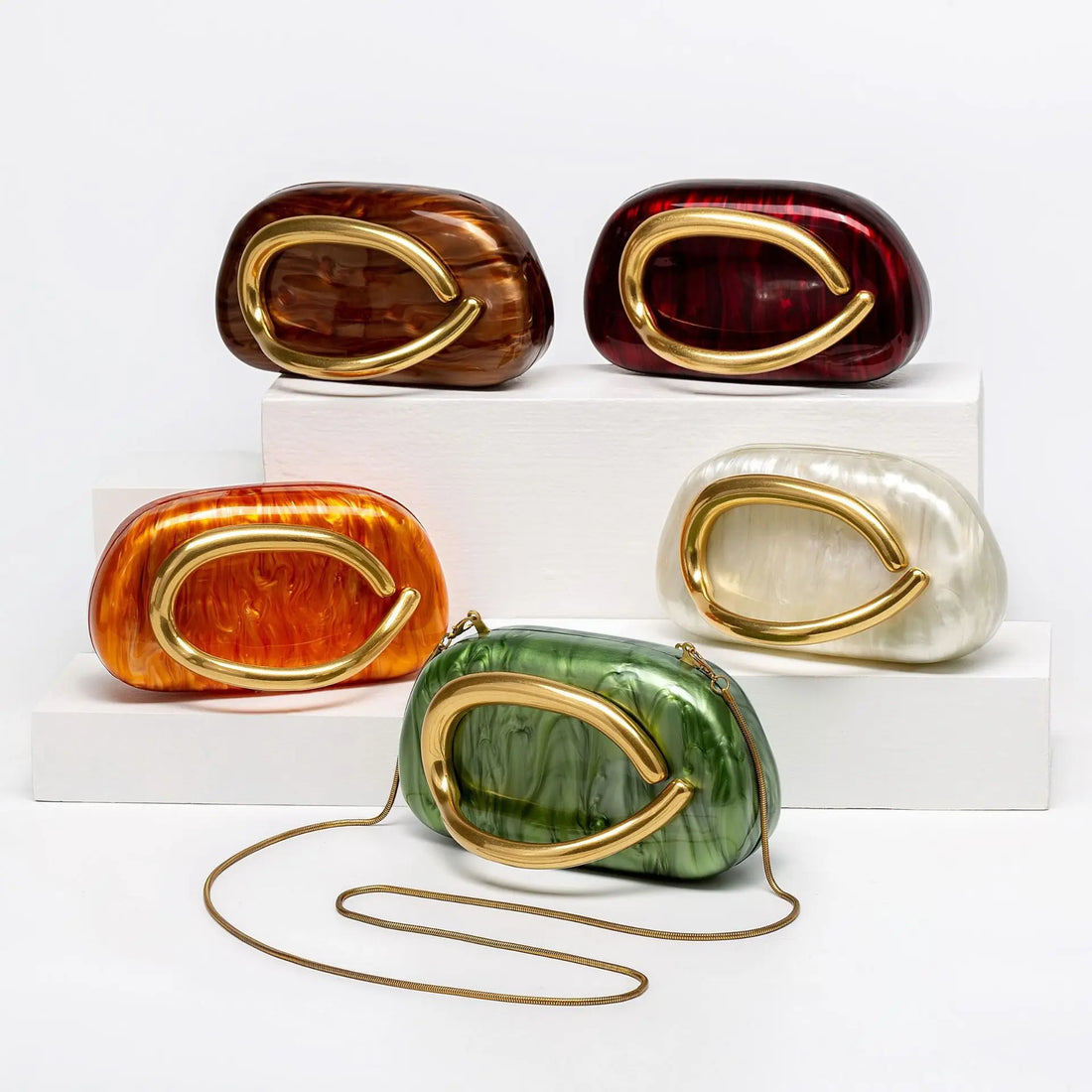Gold Box Clutch Bag