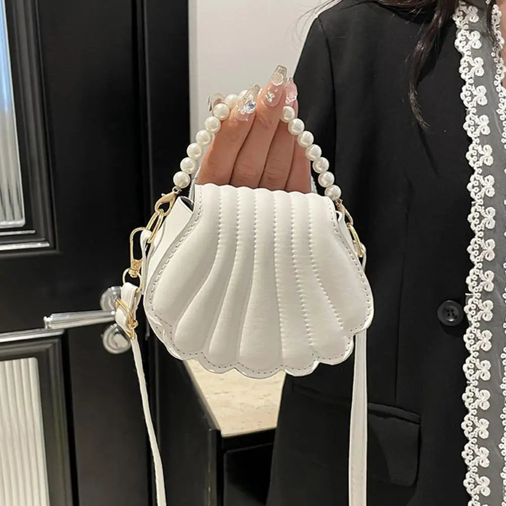 Pearl Chain Seashell Bag