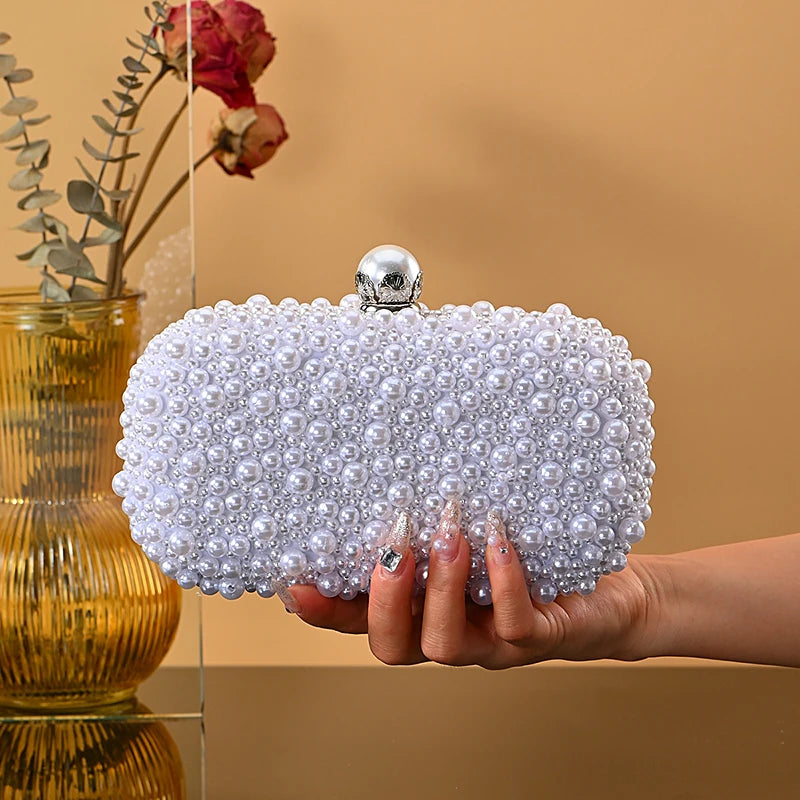 Pearl Beaded Wedding Clutch