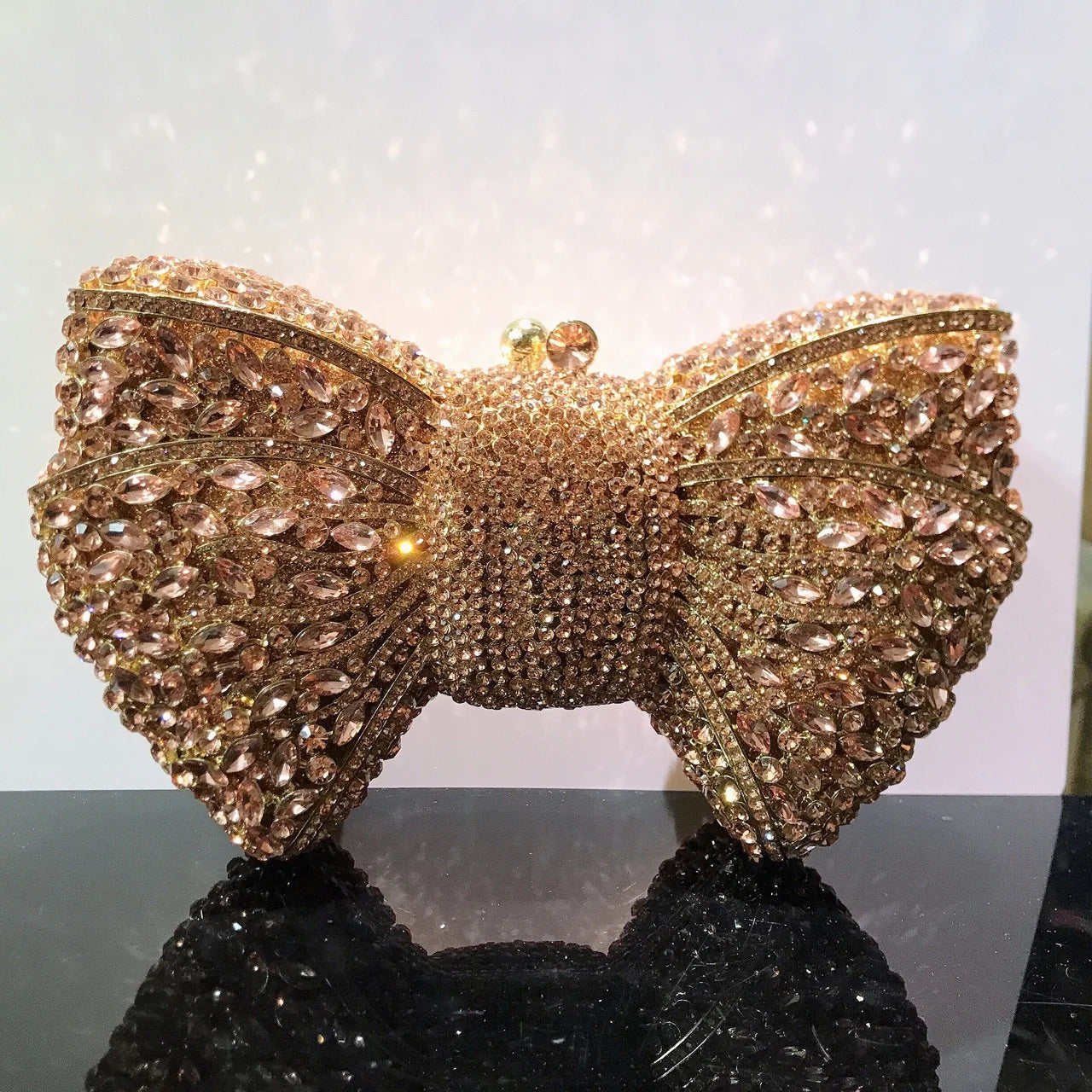 Bow Rhinestone Clutch Bag