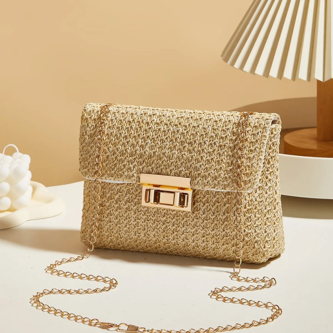 Boho Straw Crossbody Bag