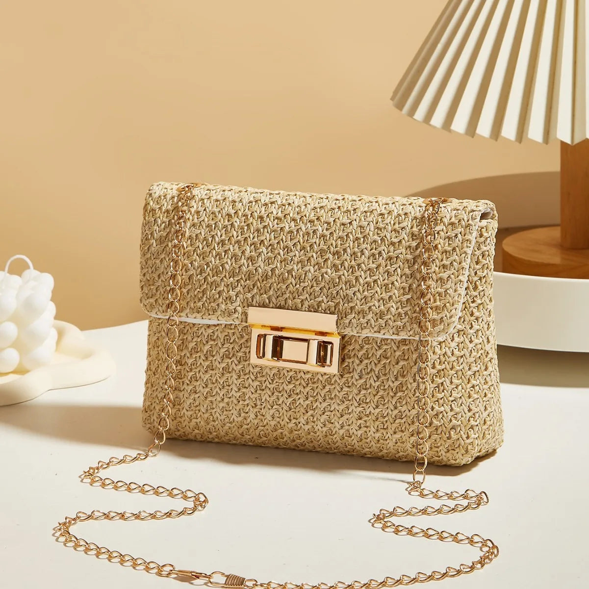 Boho Straw Crossbody Bag