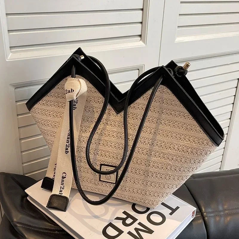 Handmade Straw Shoulder Bag