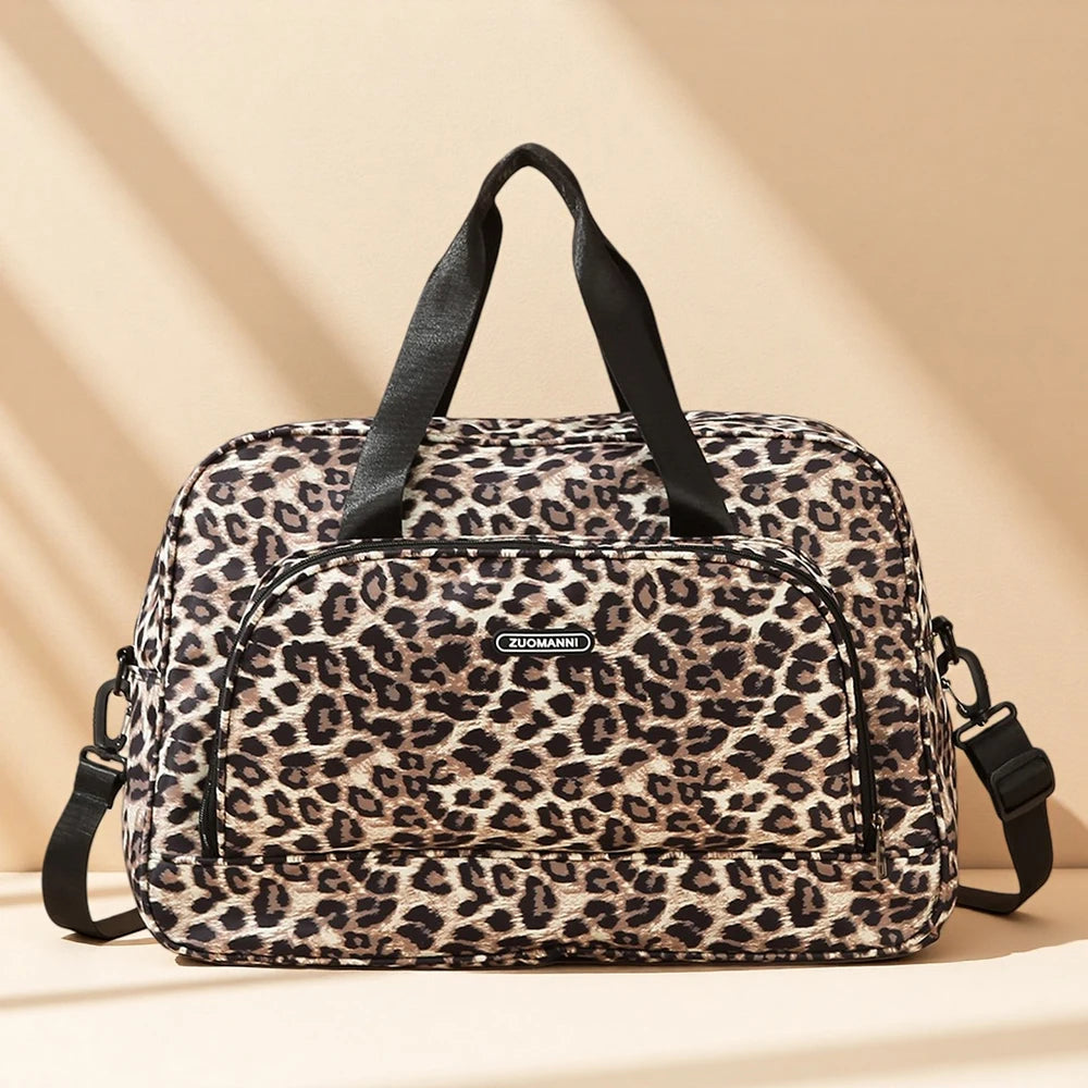 Leopard Print Travel Tote
