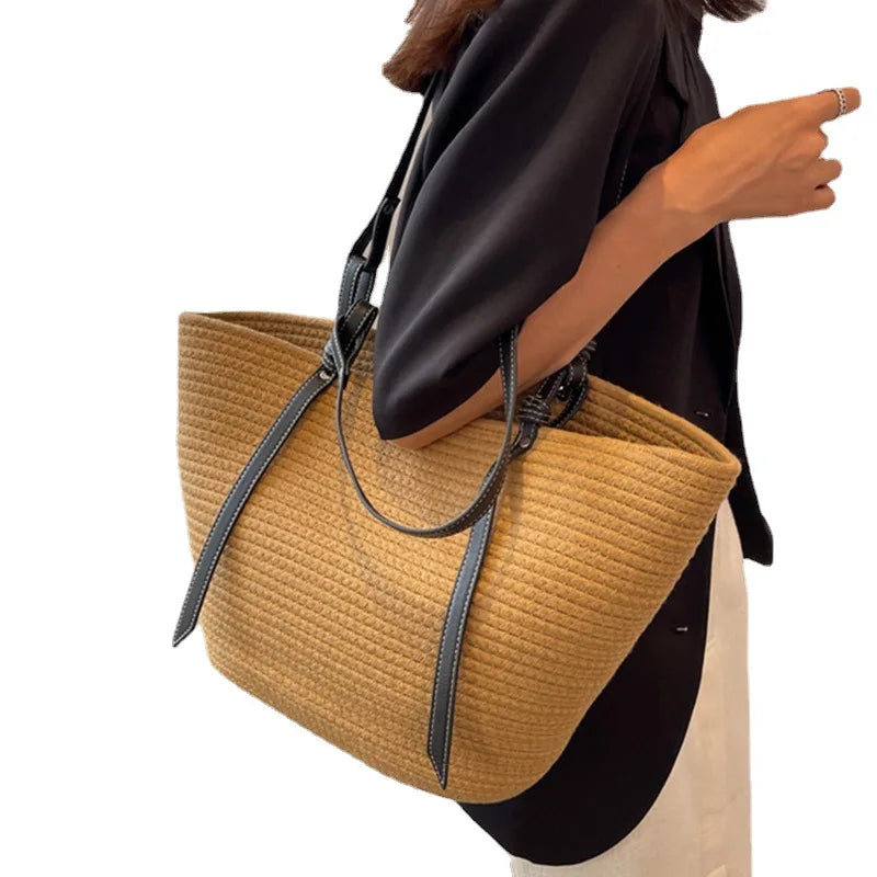 Large Straw Basket Bag