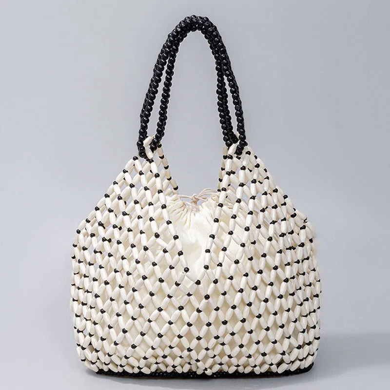 Handmade Beaded Beach Bag
