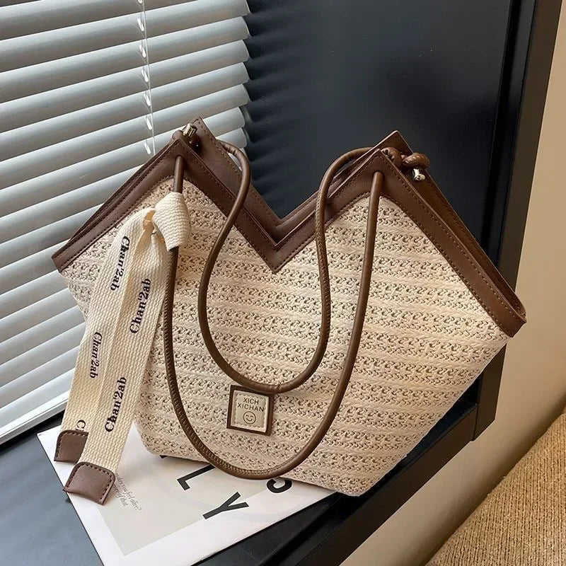 Handmade Straw Shoulder Bag