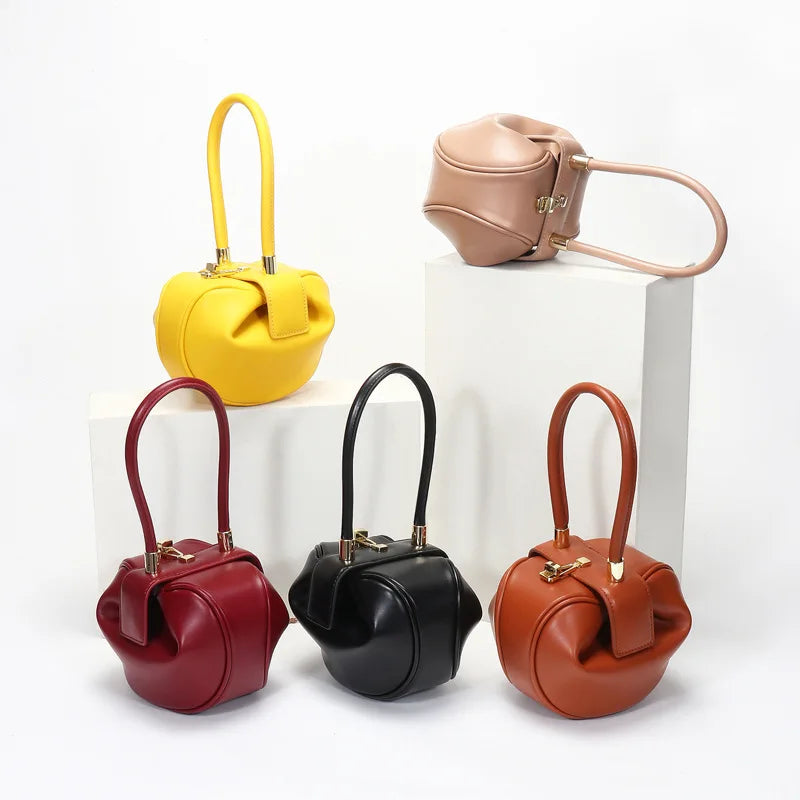 Round Bowling Shoulder Bag