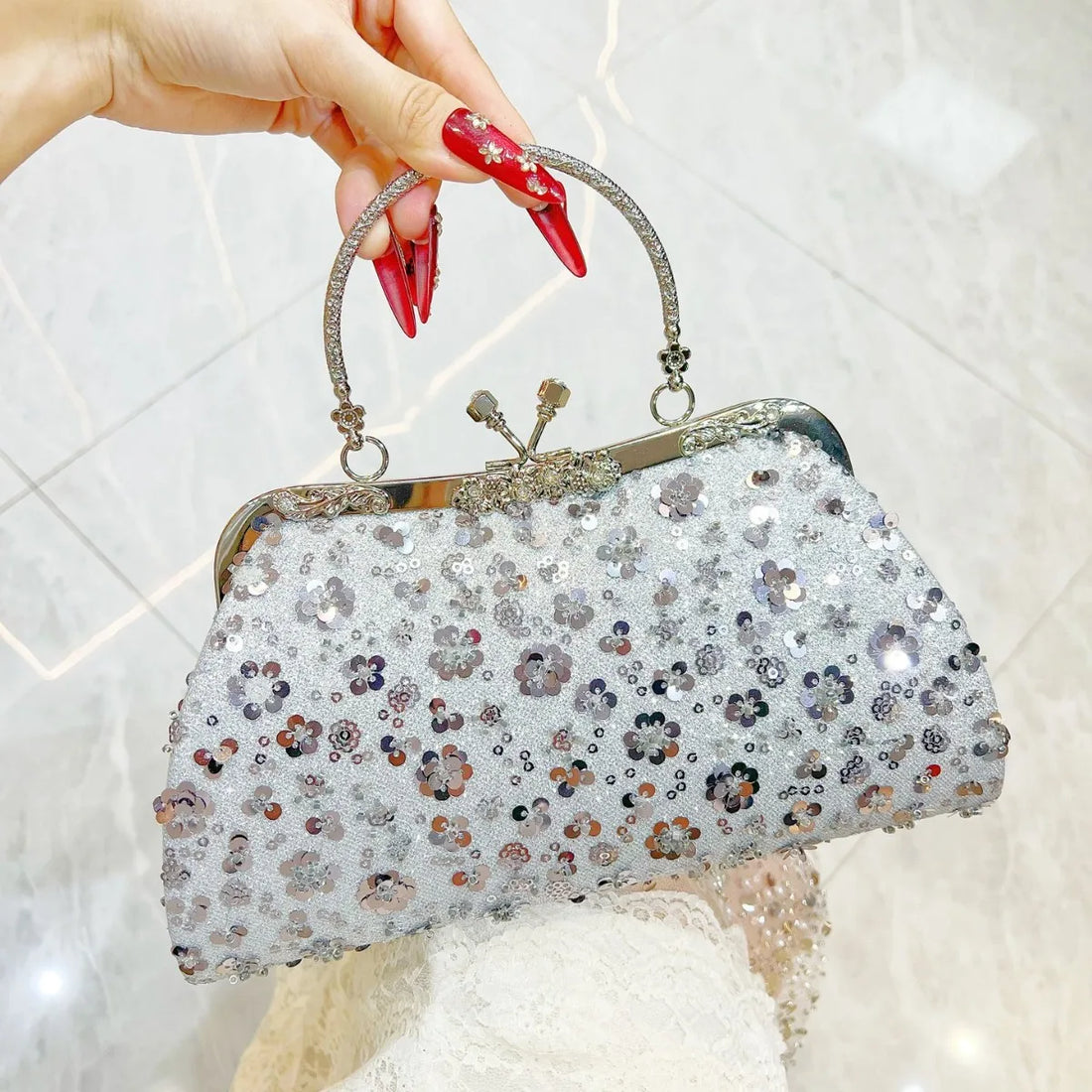 Rhinestone Banquet Shoulder Bag