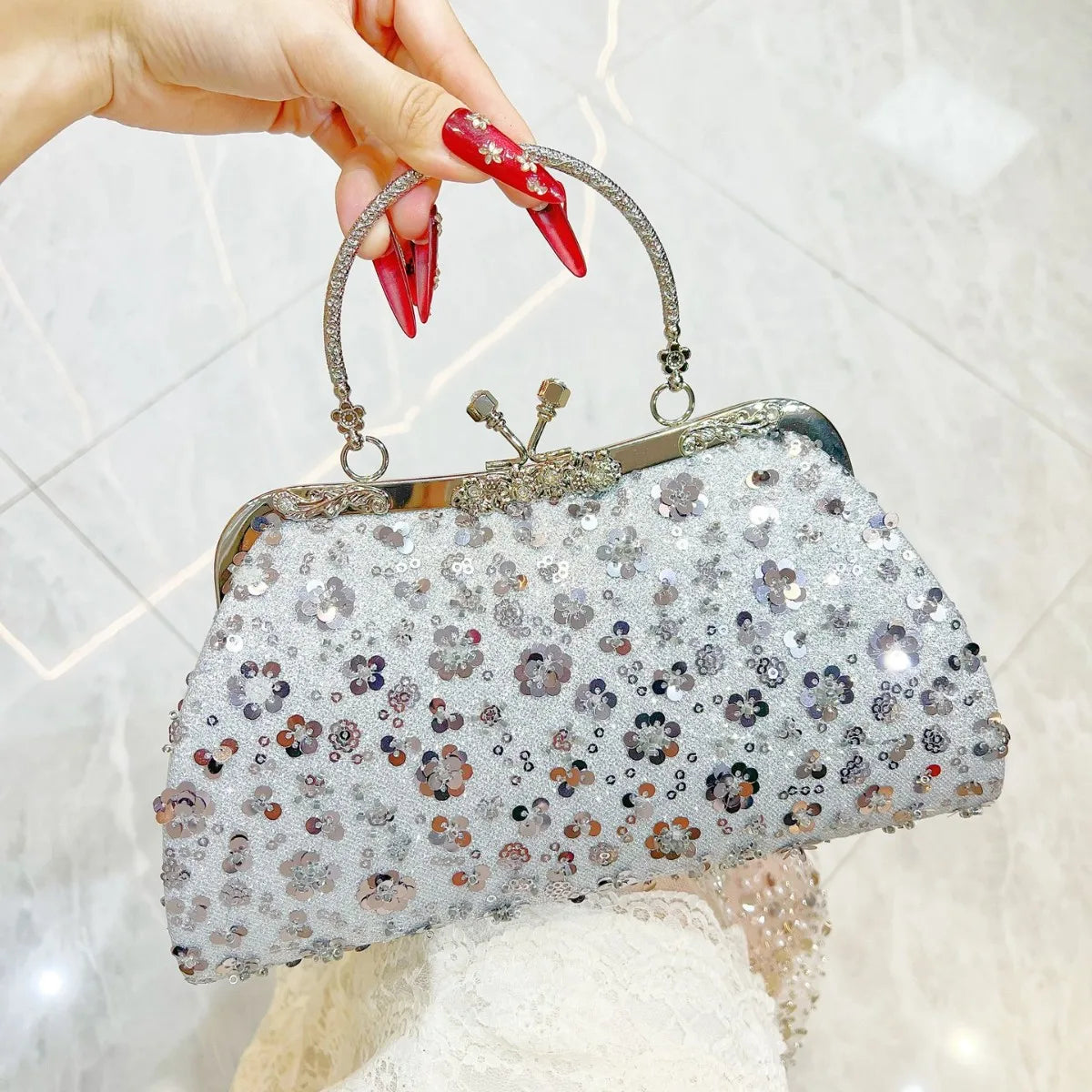 Rhinestone Banquet Shoulder Bag