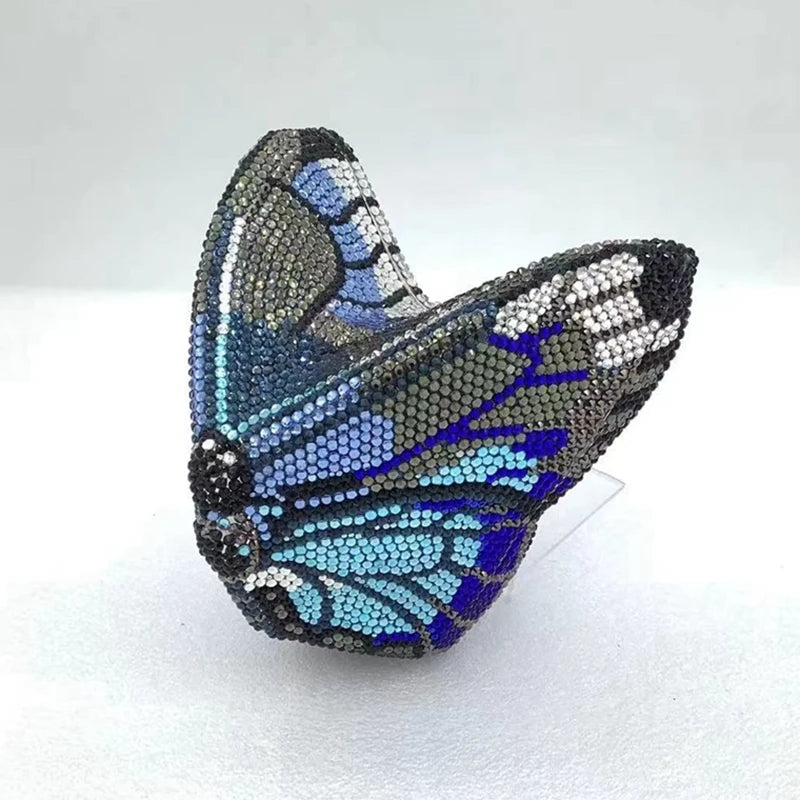 Butterfly Crystal Clutch Bag