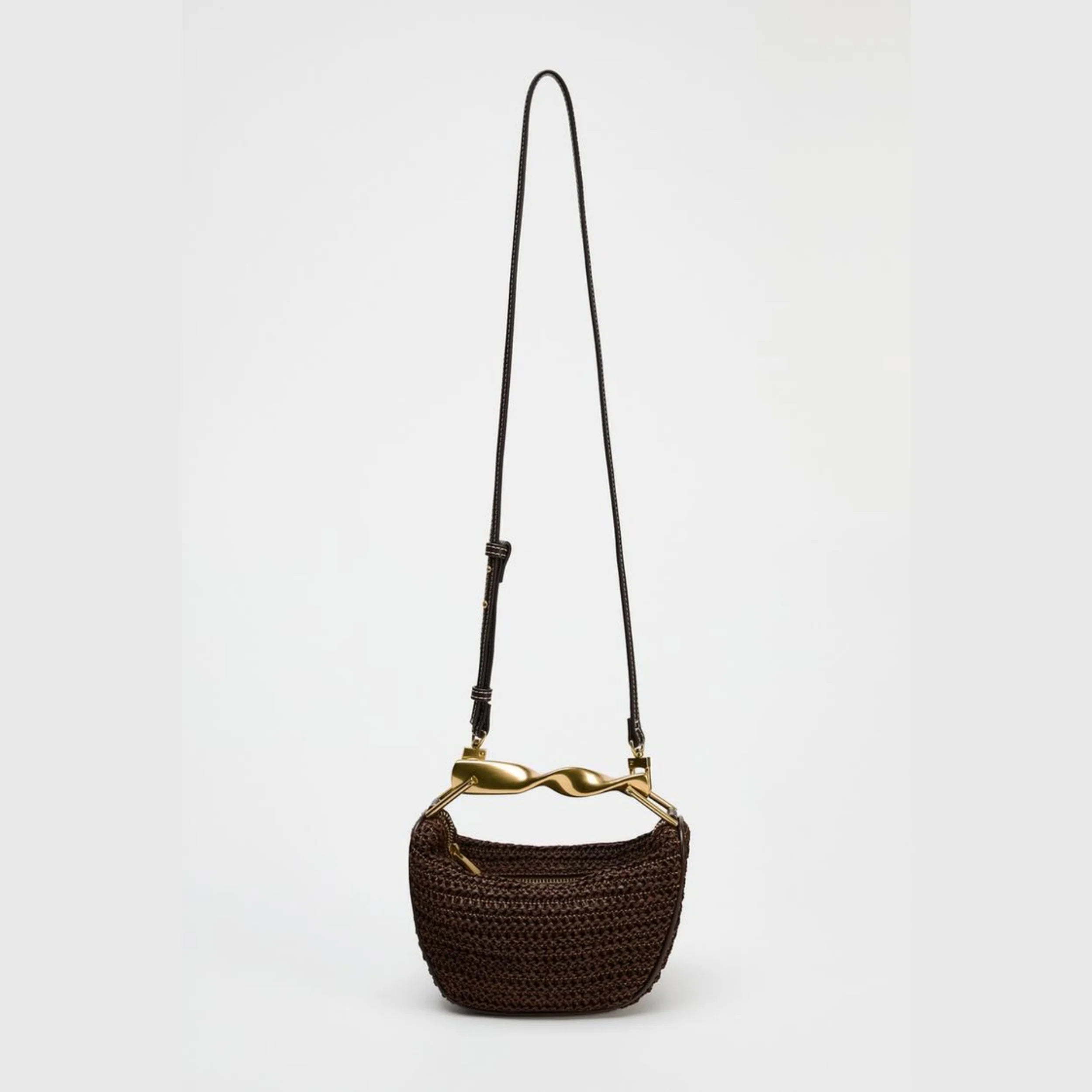 Half Moon Straw Bag