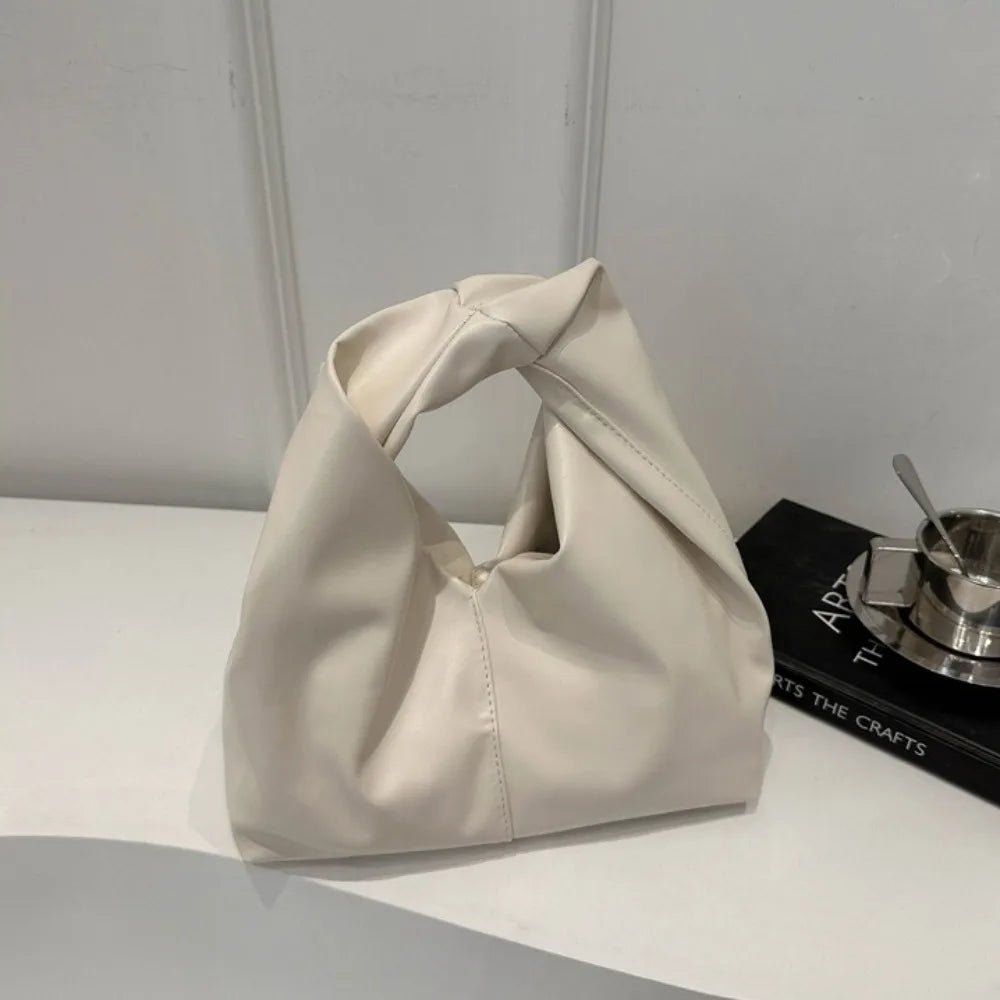 Pleated PU Hobo Bag