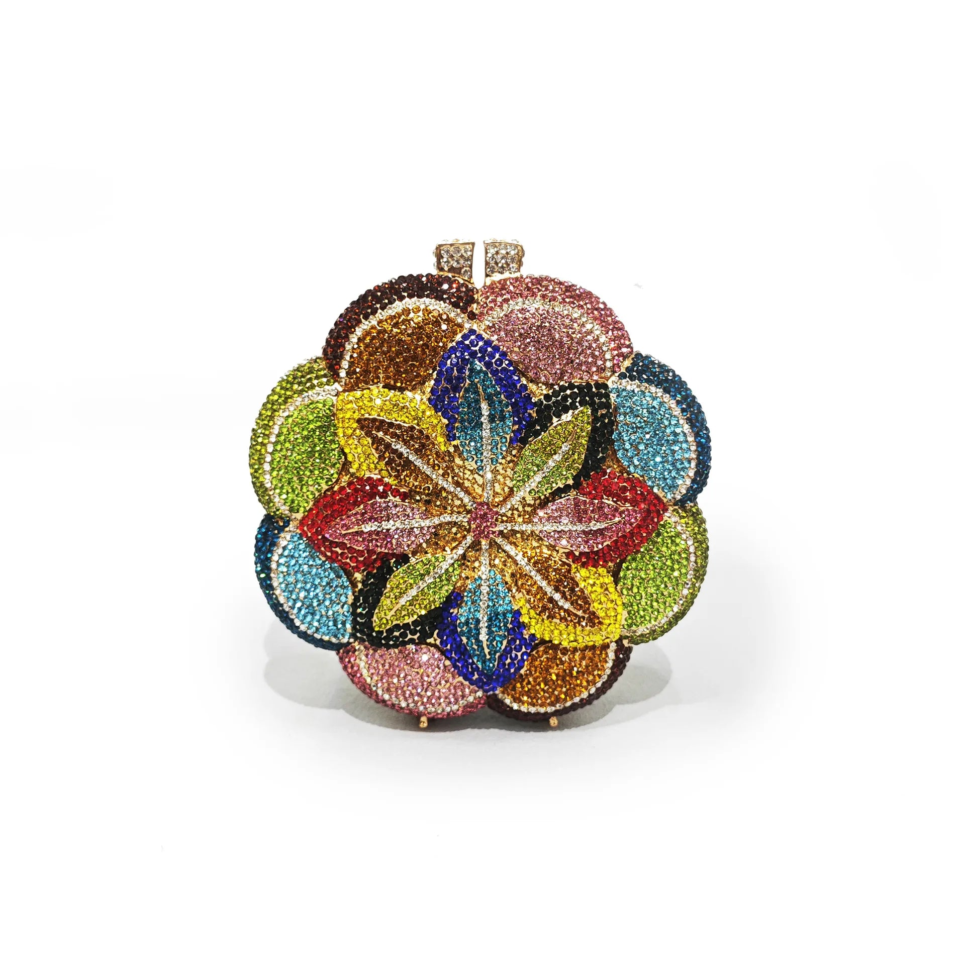 Floral Crystal Clutch Bag