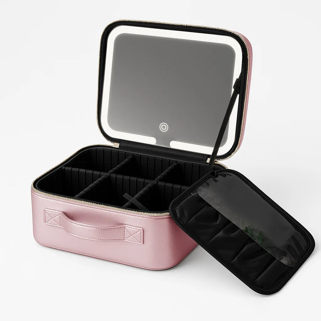 LED Mirror Makeup Case