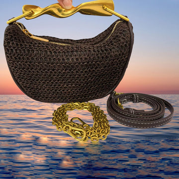 Half Moon Straw Bag