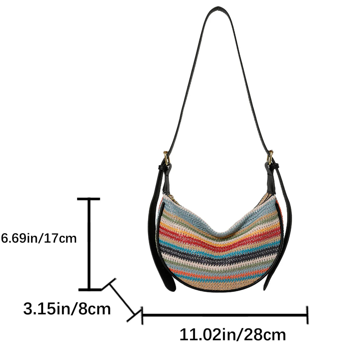 Boho Woven Hobo Bag
