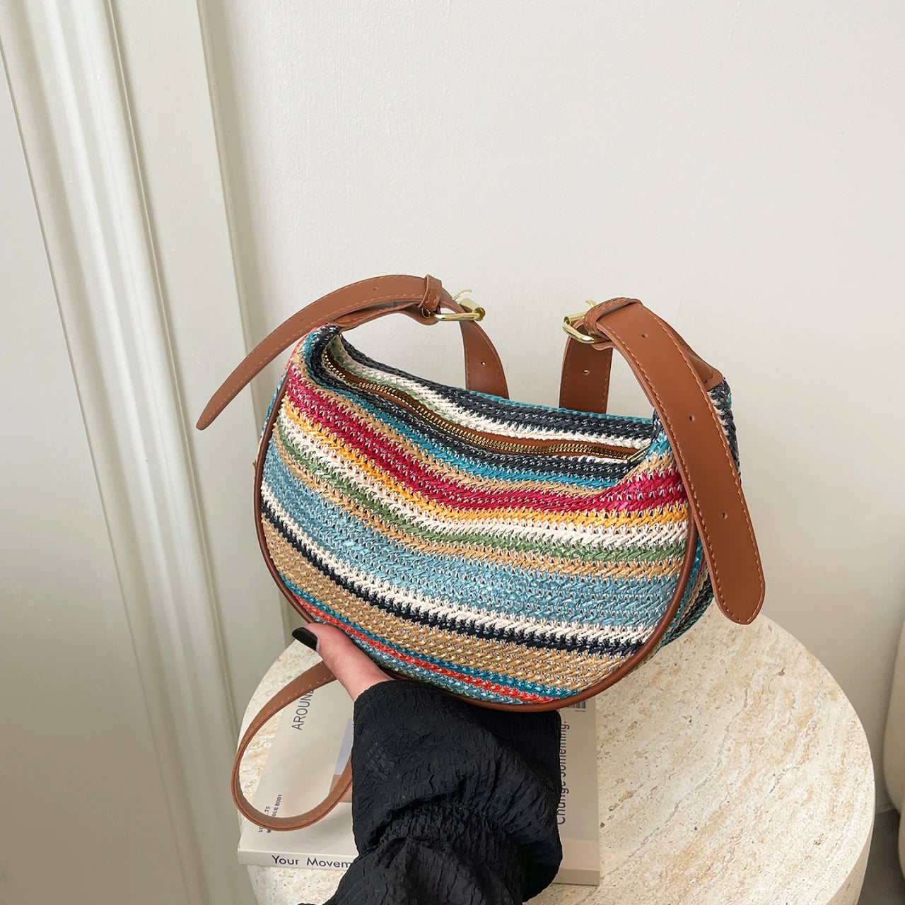 Boho Woven Hobo Bag