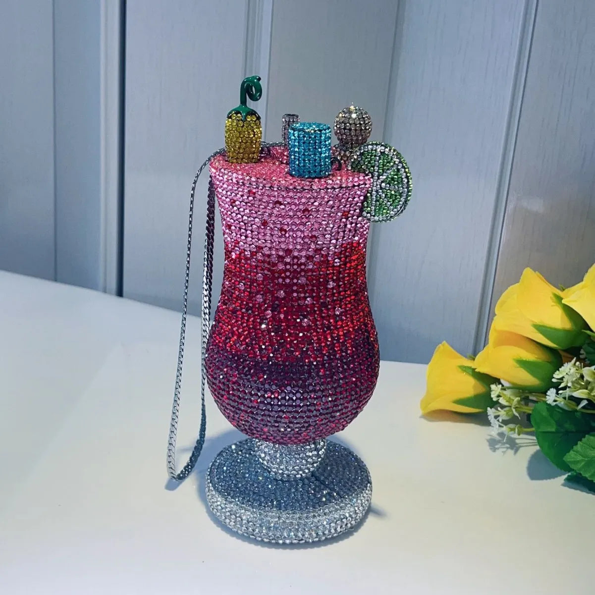 Cocktail Rhinestone Clutch Bag