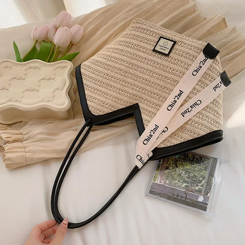 Handmade Straw Shoulder Bag