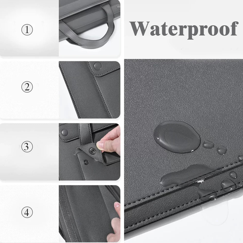 Leather Laptop Briefcase Bag