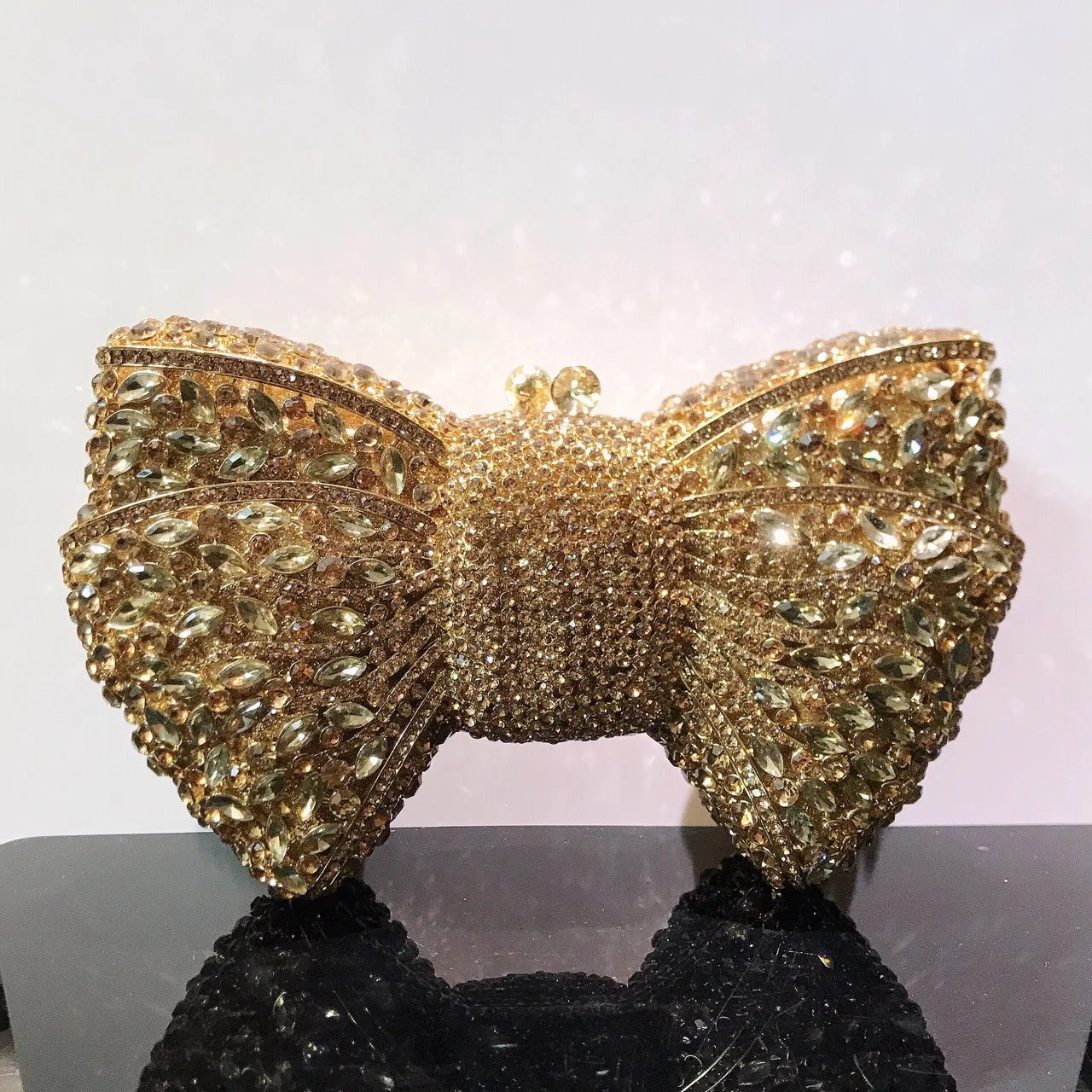 Bow Rhinestone Clutch Bag