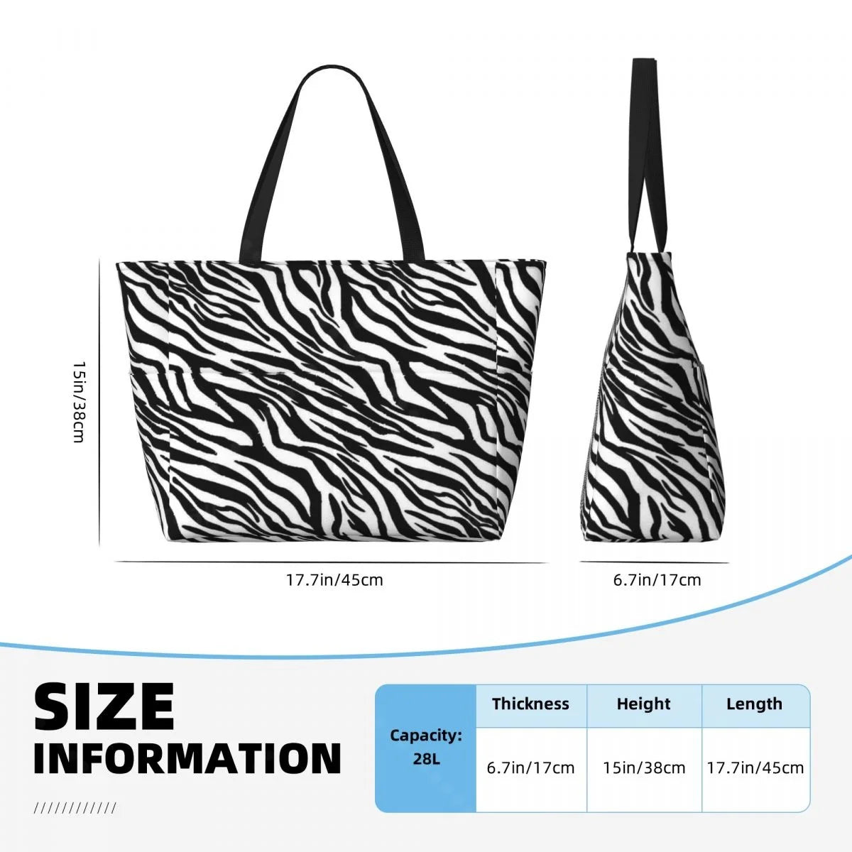 Zebra Beach Travel Tote