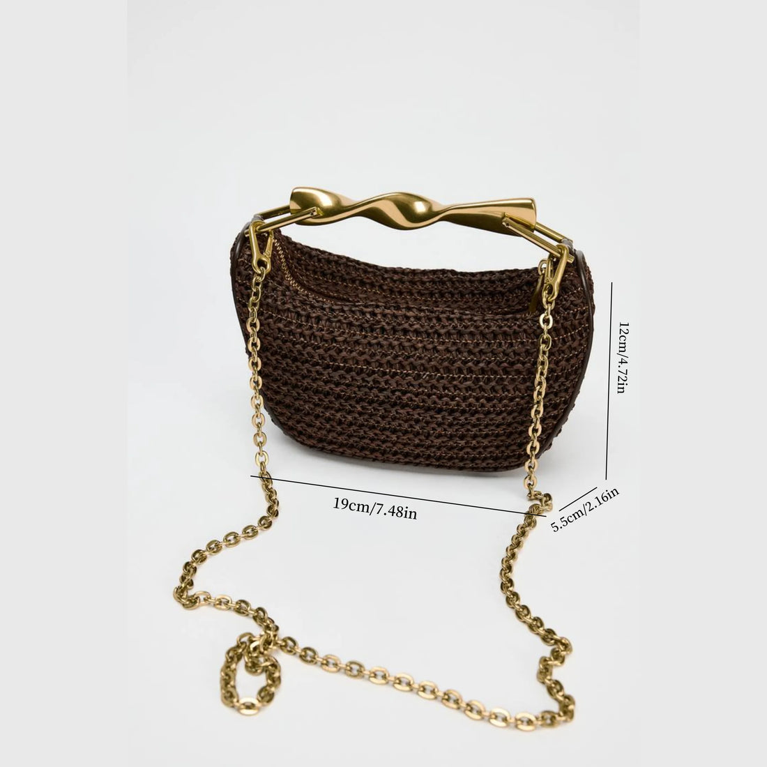 Half Moon Straw Bag