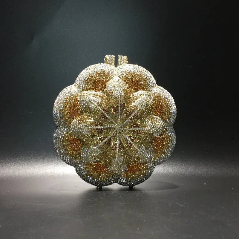 Floral Crystal Clutch Bag
