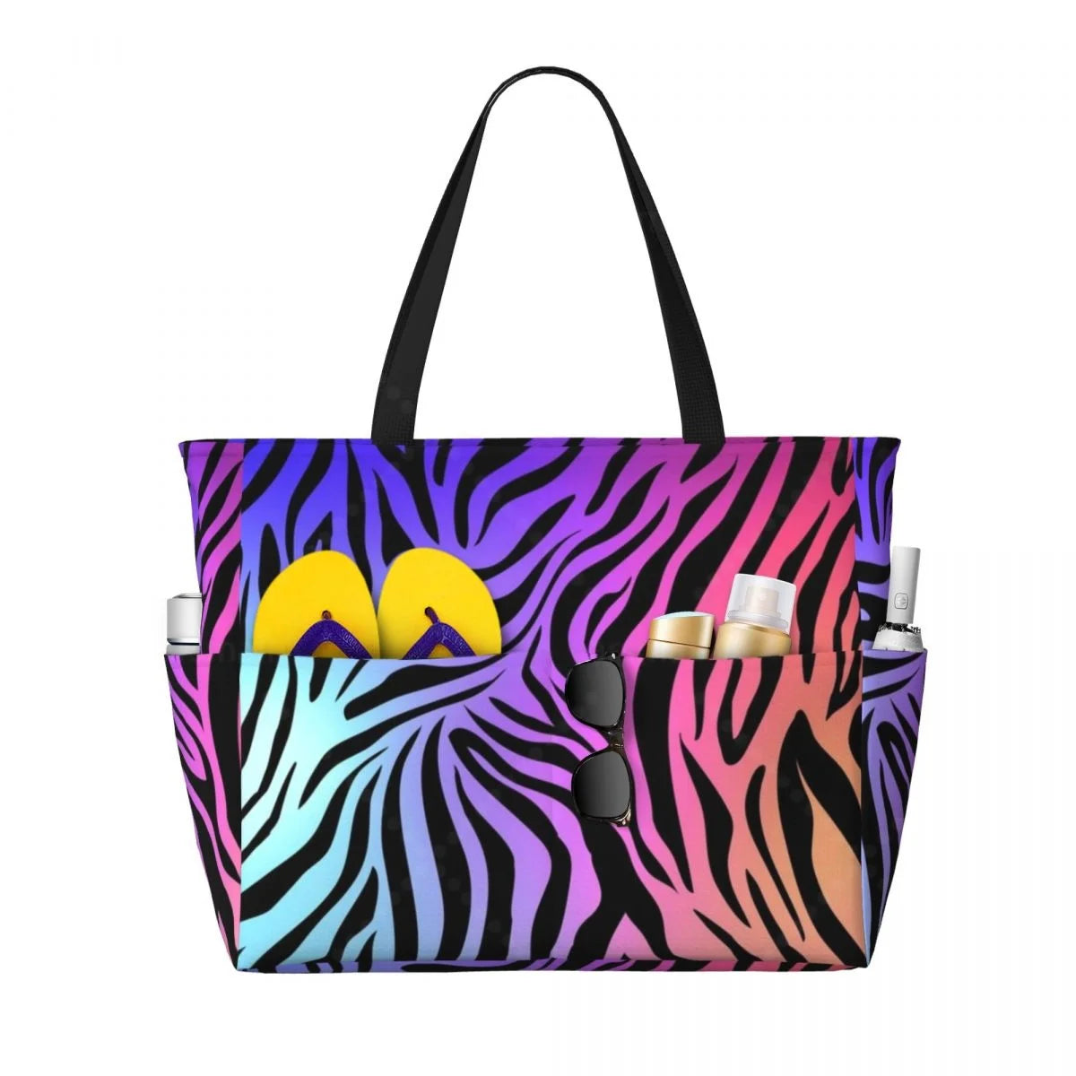 Zebra Beach Travel Tote