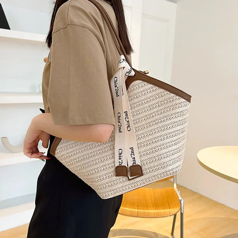 Handmade Straw Shoulder Bag
