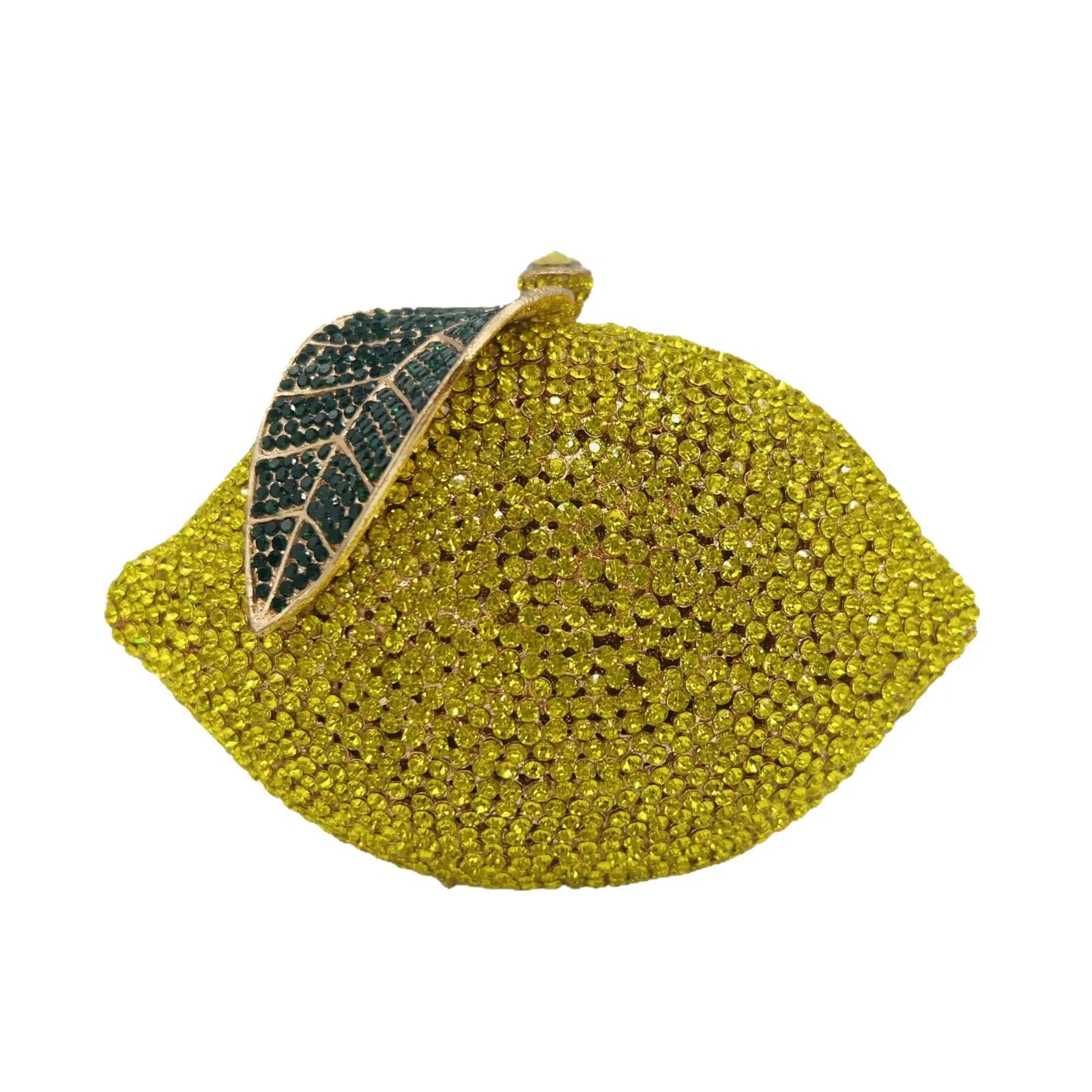 Lemon Rhinestone Clutch Bag