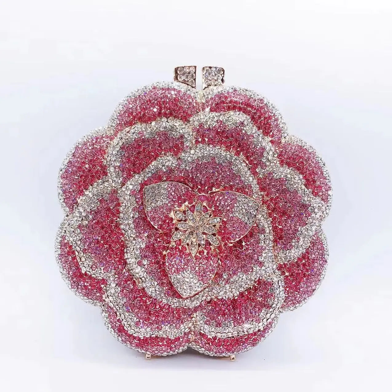 Floral Crystal Clutch Bag